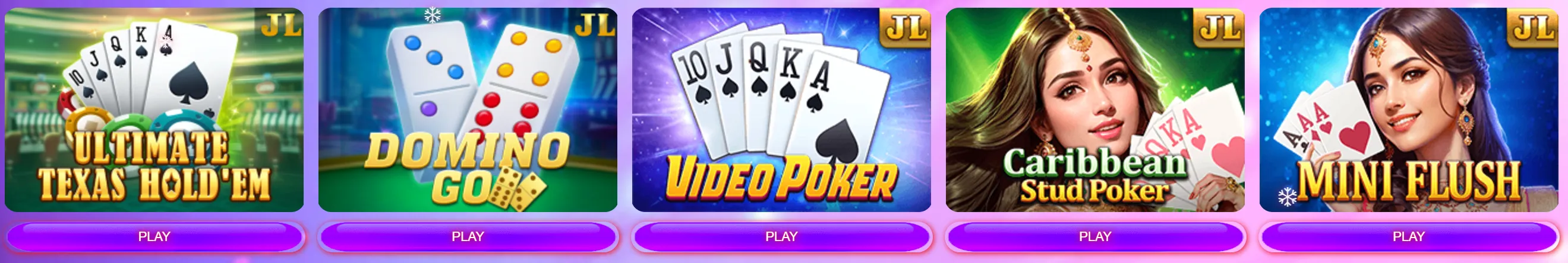 Blackjack roulette and poker tables